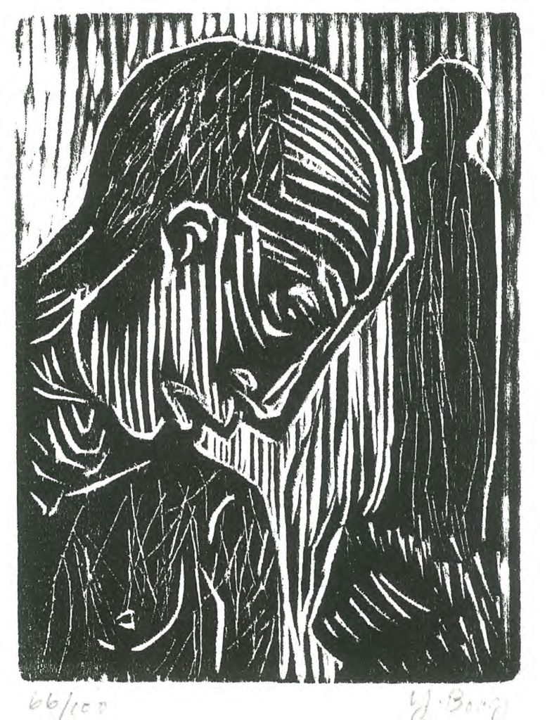 Woodcut
16 x 12 cm
Printed by Neil Emmerson
100 x 100 Portfolio, 1988