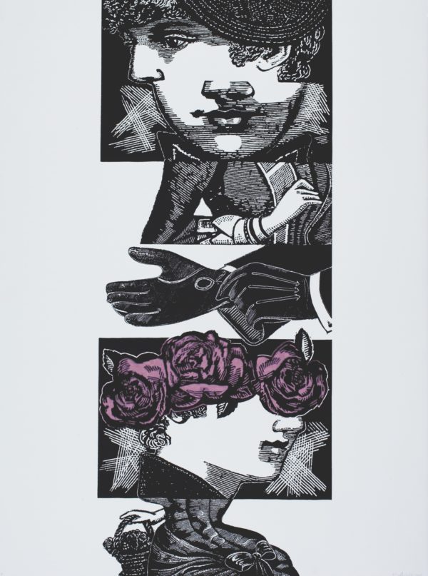 Marion Manifold - Cadavre Exquis: Fille aux couronne des roses (Exquisite corpse: Girl in rose crown)