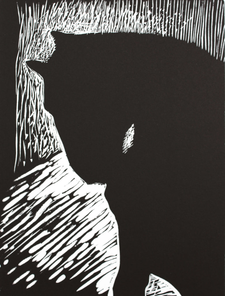 Linocut
25 x 19 cm
Printed by Neil Emmerson
100 x 100 Portfolio, 1988