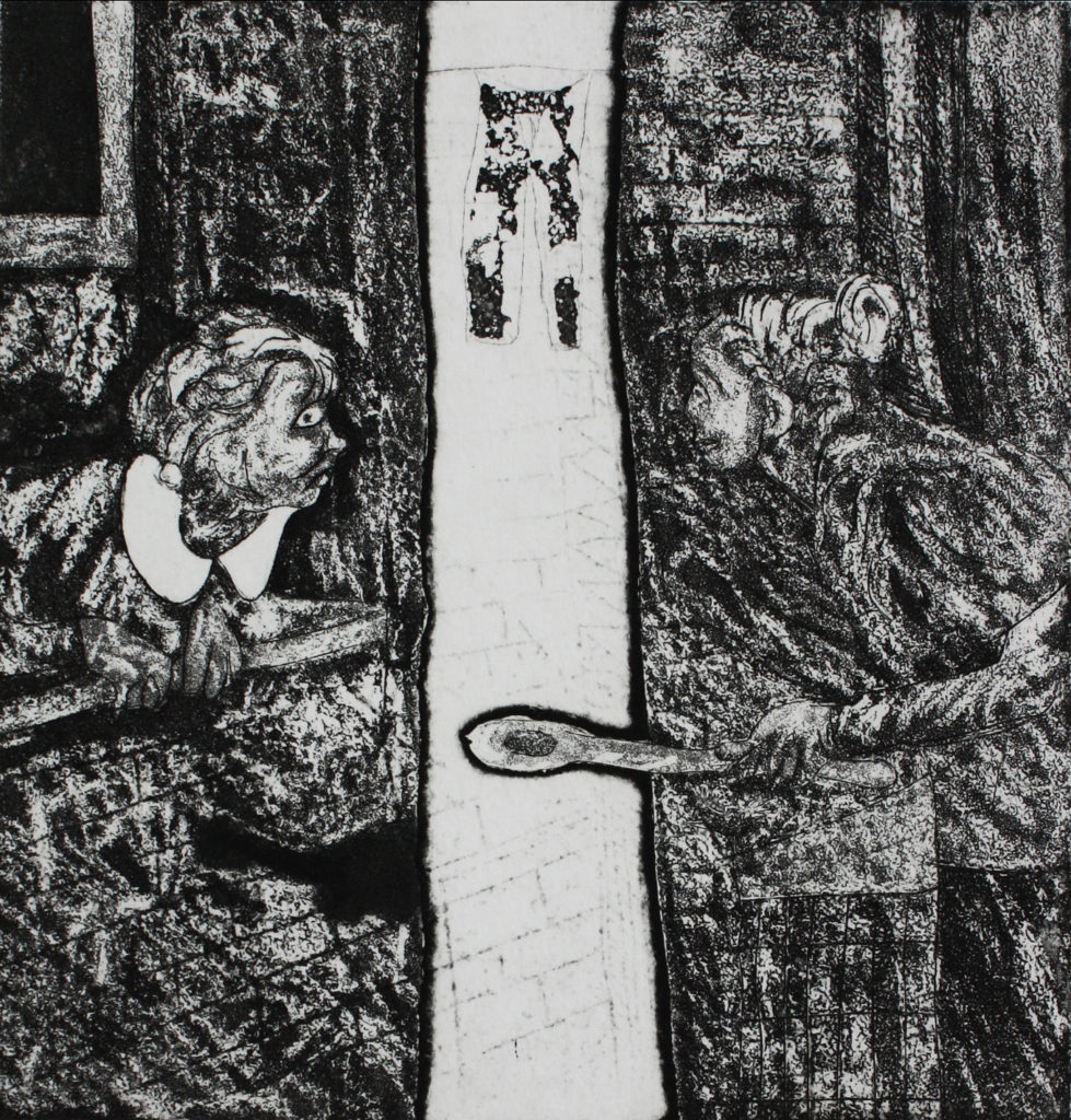 Etching
13.5 x 13 cm
Printed by Anne McMaster
100 x 100 Portfolio, 1988