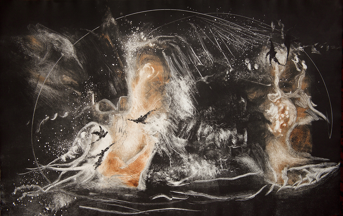 gathering.60x93cm.2019.monotype