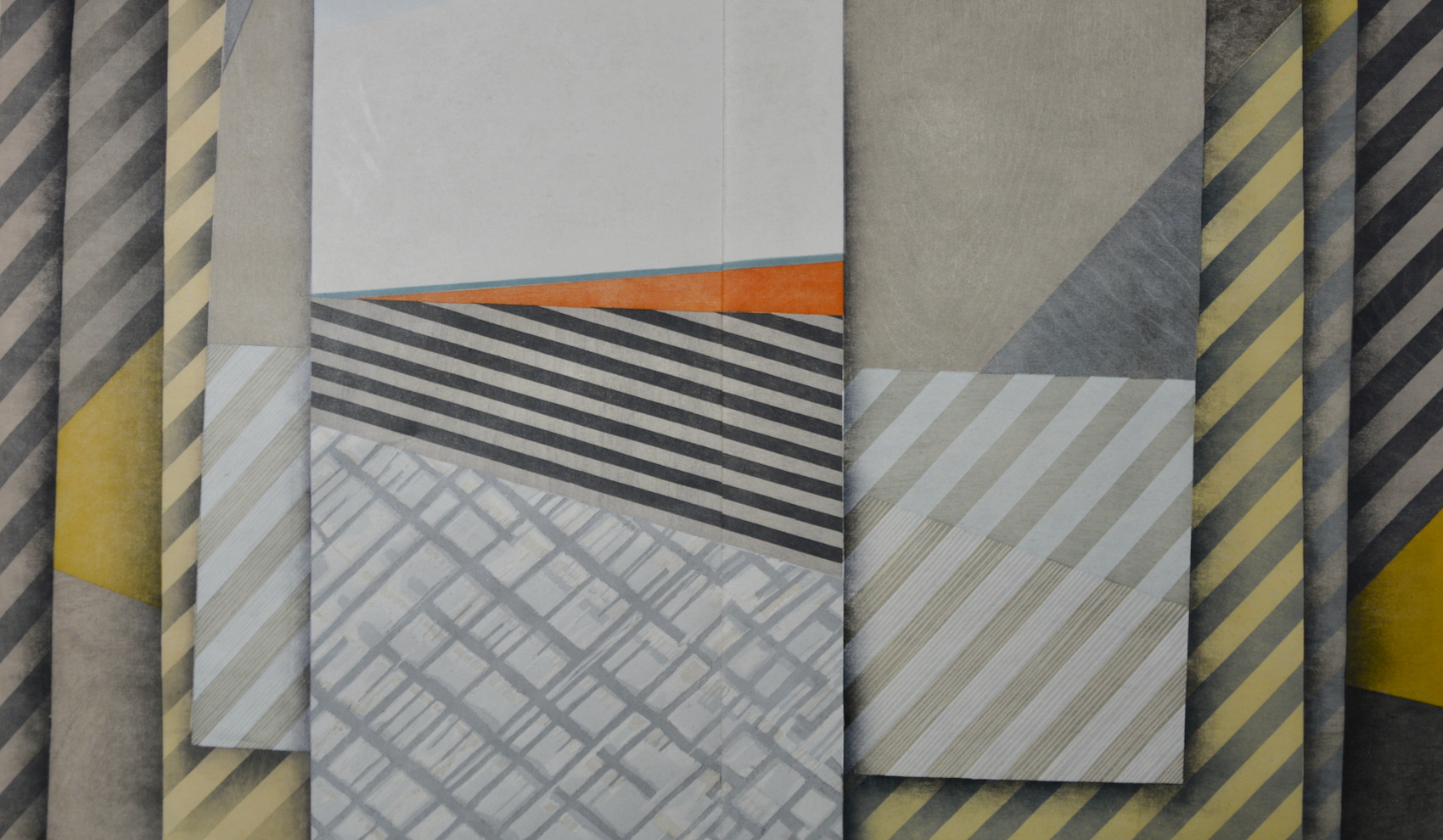 Defining Edges-Creating Shapes, Venice 2018, Woodblock 76cm h x 112cm w