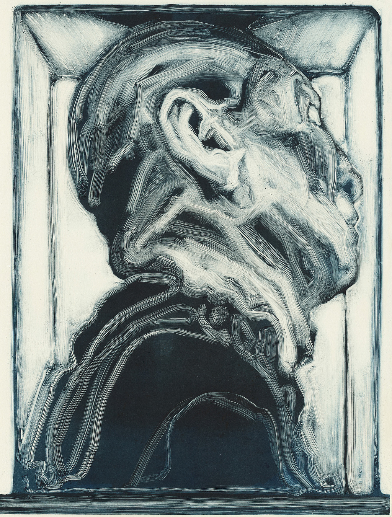 Wilson Head No 2_monotype_50 x 38 cm_collection Wagga Wagga Art Gallery_