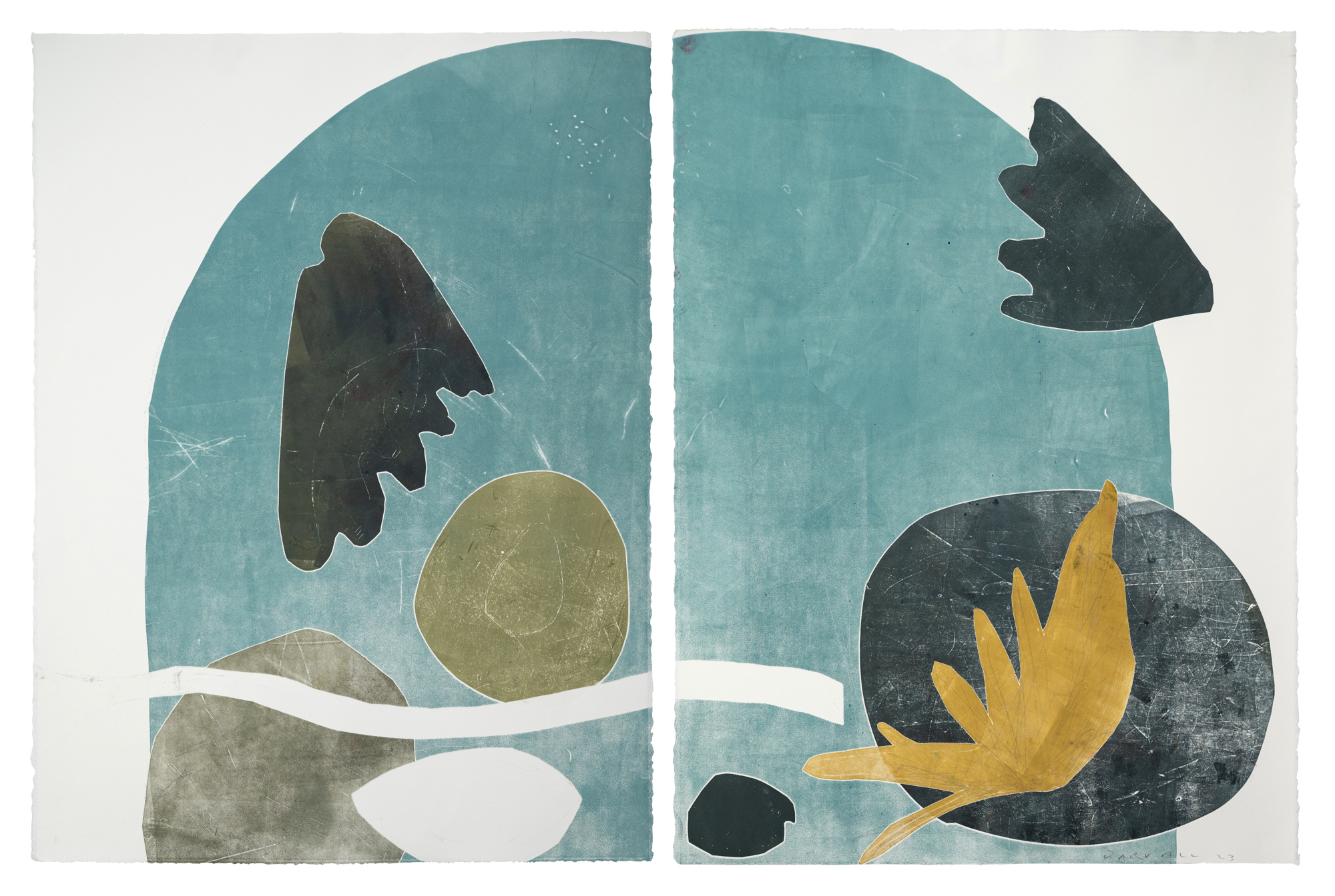 Jo Darvall_Sea Sings Lumen Winged Realm 2023_ pencil, pastel on mono print_Arches BFK _ 78 x 105 cm_ $3900_ Mid Res_Miles Noel Photography (6 of 6)