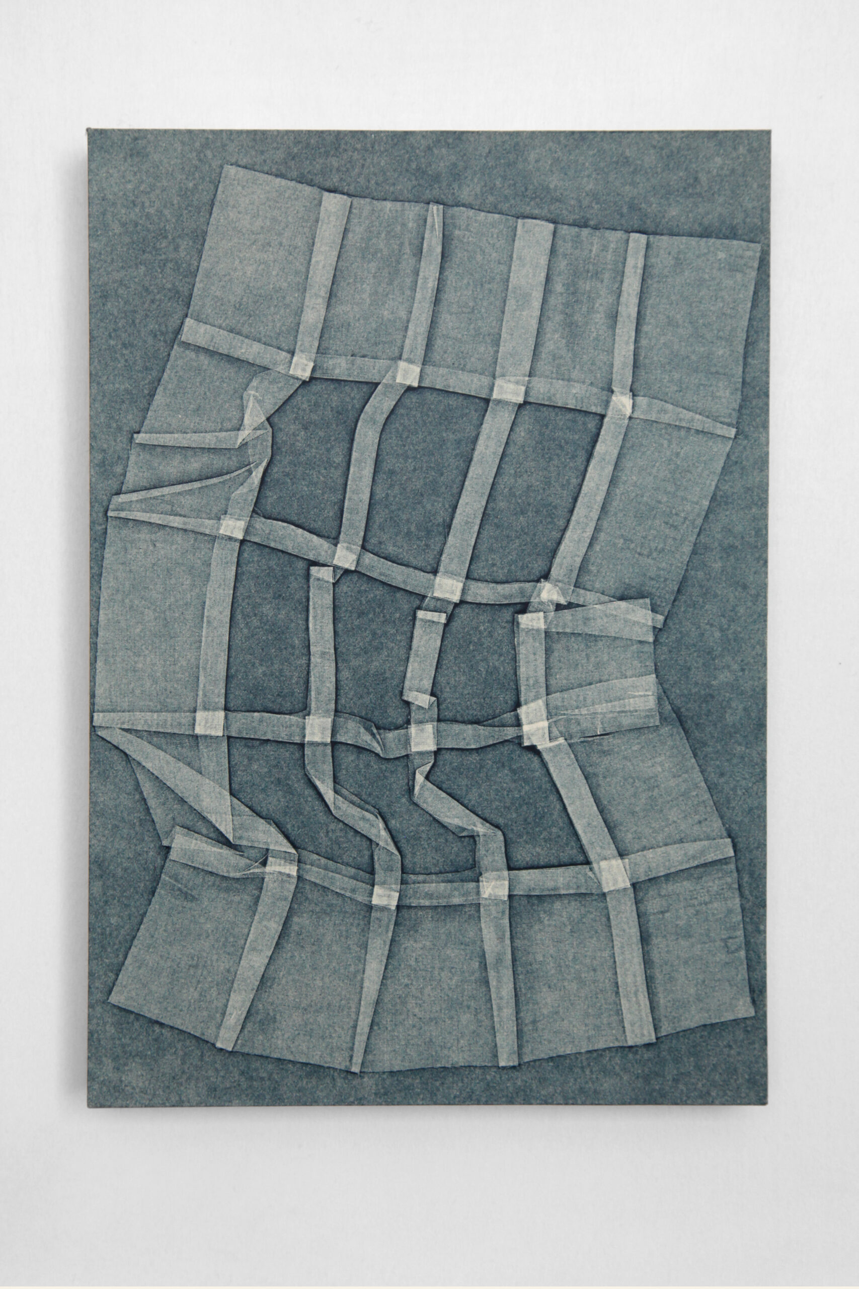 1. Lois Waters_Warp 1, etching ink on kozo paper on board, 30 x 20.8 x 2.2cm_Brenton Smith (Photographer)_2025