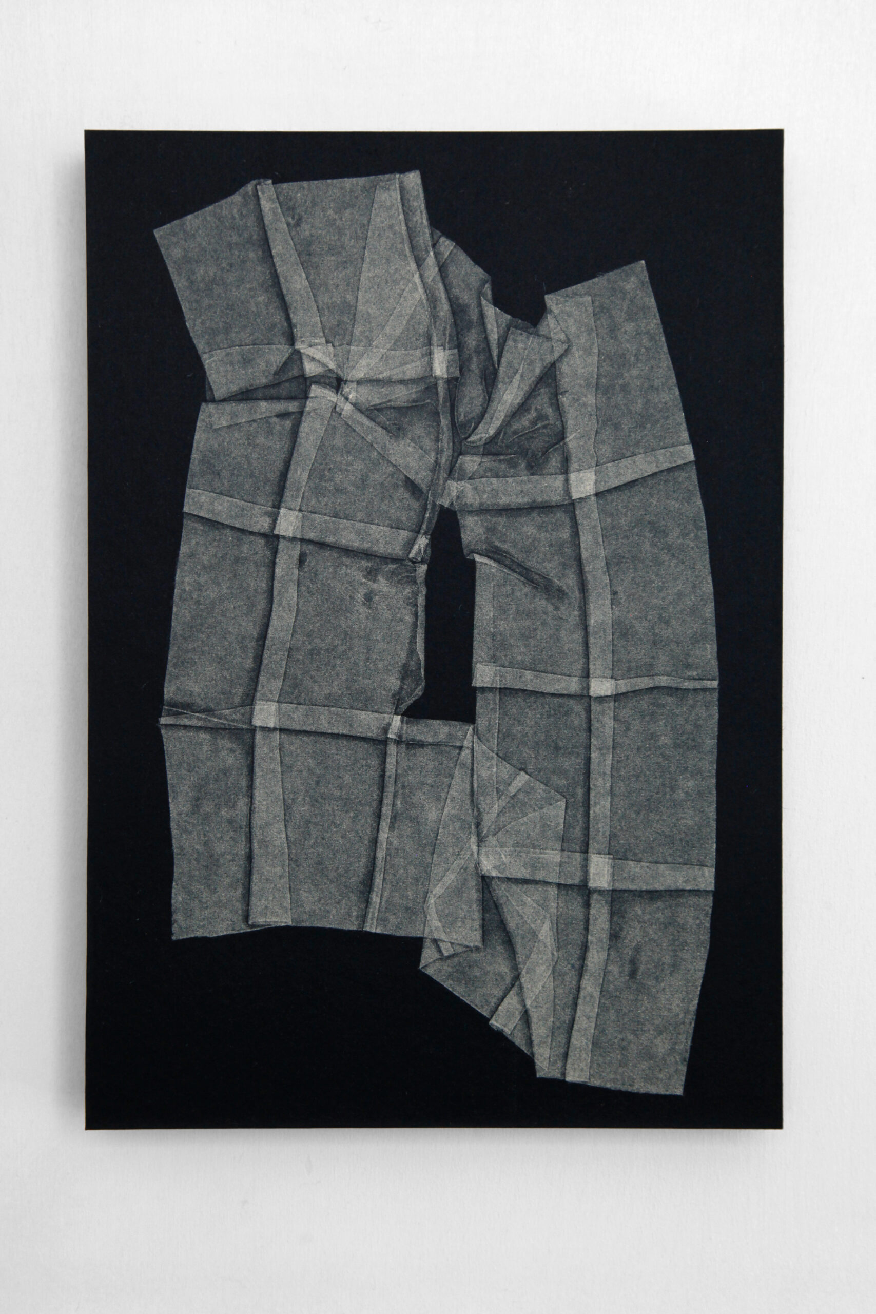 2. Lois Waters_Warp 2, etching ink on kozo paper on board, 30 x 20.8 x 2.2cm_Brenton Smith (Photographer)_2025