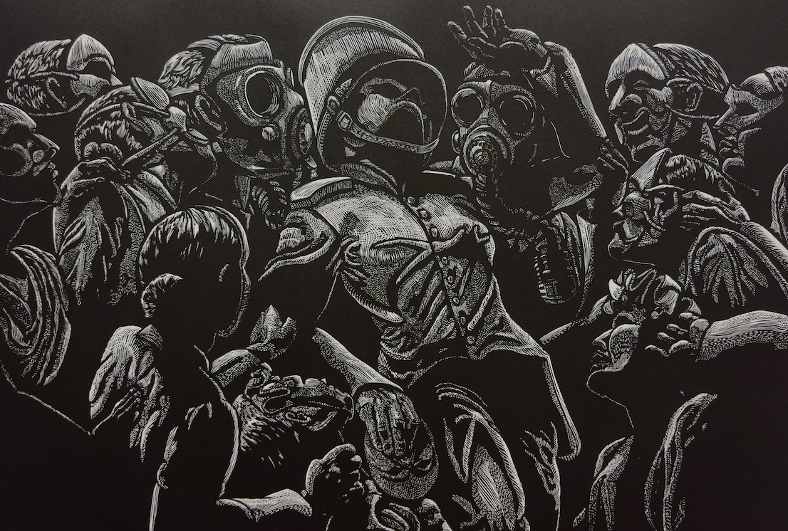James Farrar, Second Movement, 50.5x65.5cm, linoprint, 2025